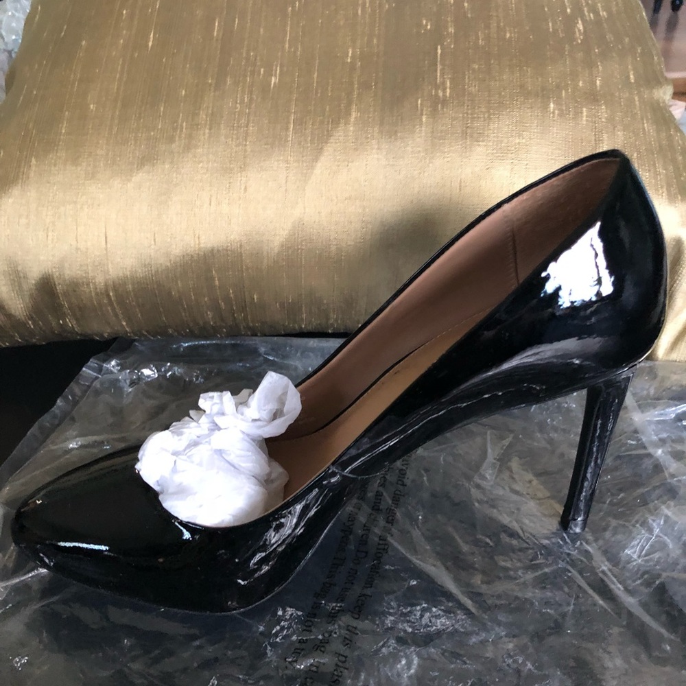 Calvin Klein Gayle black patent leather women shoe